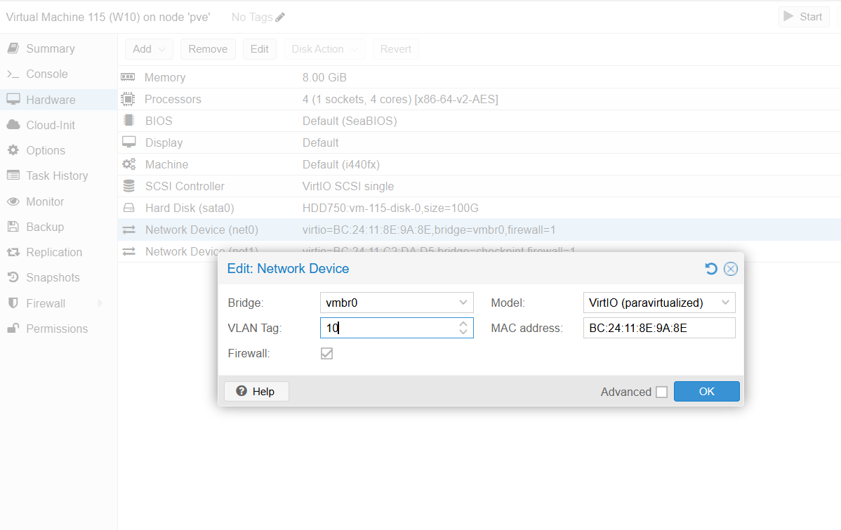 Cấu hình VLAN Trunking trên Proxmox nhờ tính năng VLAN Aware - ảnh 2